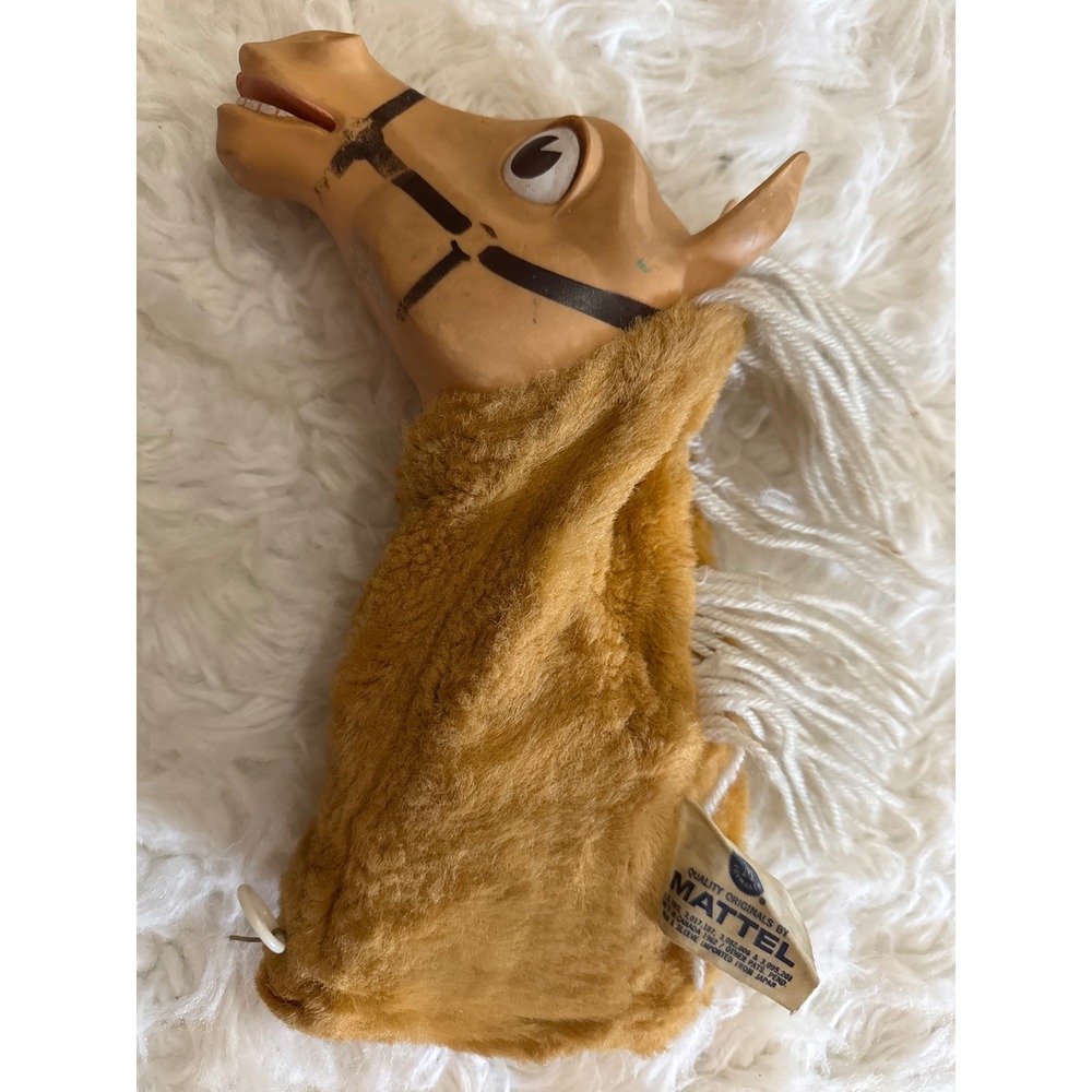 Vintage 1962 Mattel Mister Ed Talking Horse Hand Puppet Vinyl Plush Japan
